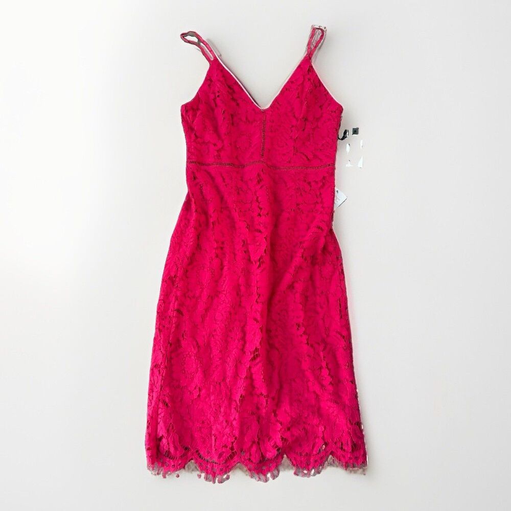 ASTR The Label Lace Midi Dress S NWT Pink Wedding Guest Cocktail Sheath